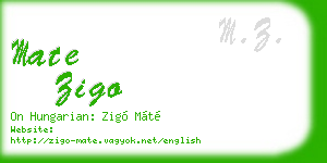 mate zigo business card