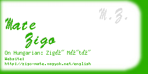 mate zigo business card